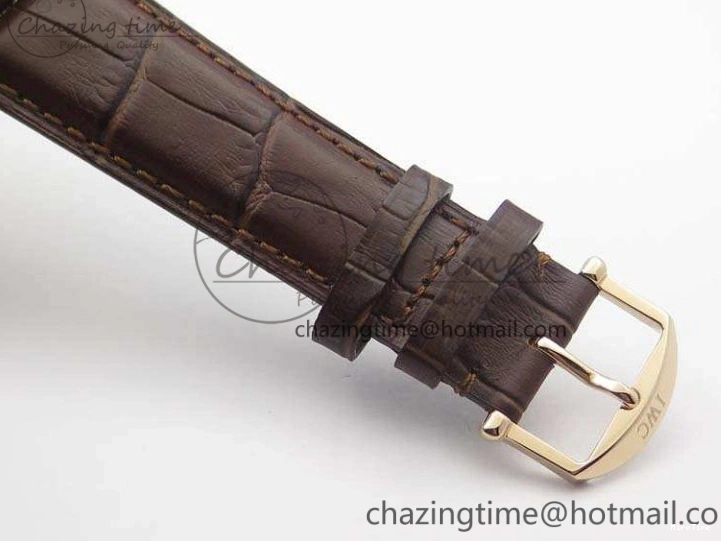 MIROTIME 0818 Effortless Portuguese Fa Jones IW544201 RG GSF 1:1 Best Edition White Dial On Leather Strap 7228